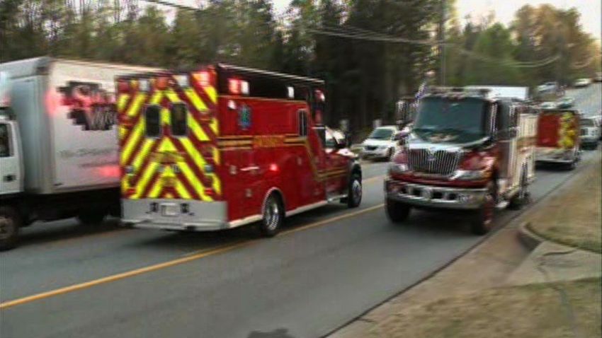 firefighter hostages amulance leaving