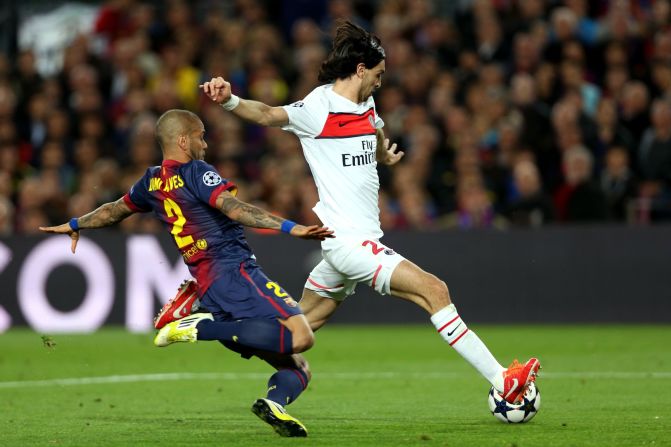 After wasting a whole host of chances in the first half, PSG finally made the breakthrough when Javier Pastore fired home five minutes after the interval. The Argentina international ran onto Ibrahimovic's through ball before beating Barcelona keeper Victor Valdes.