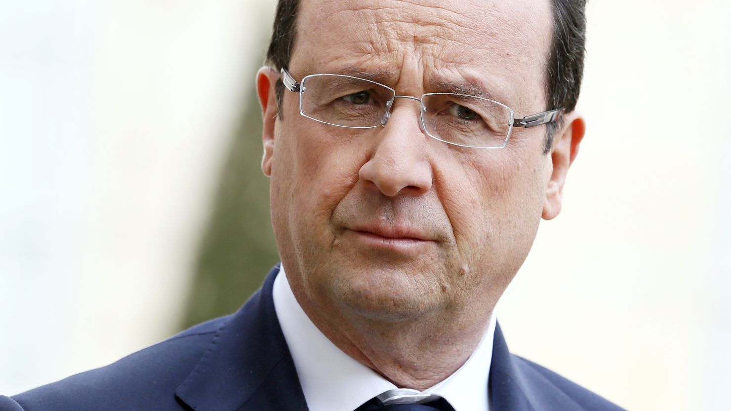 French president Francois Hollande pictured at the Elysee palace in Paris on April 11, 2013. 