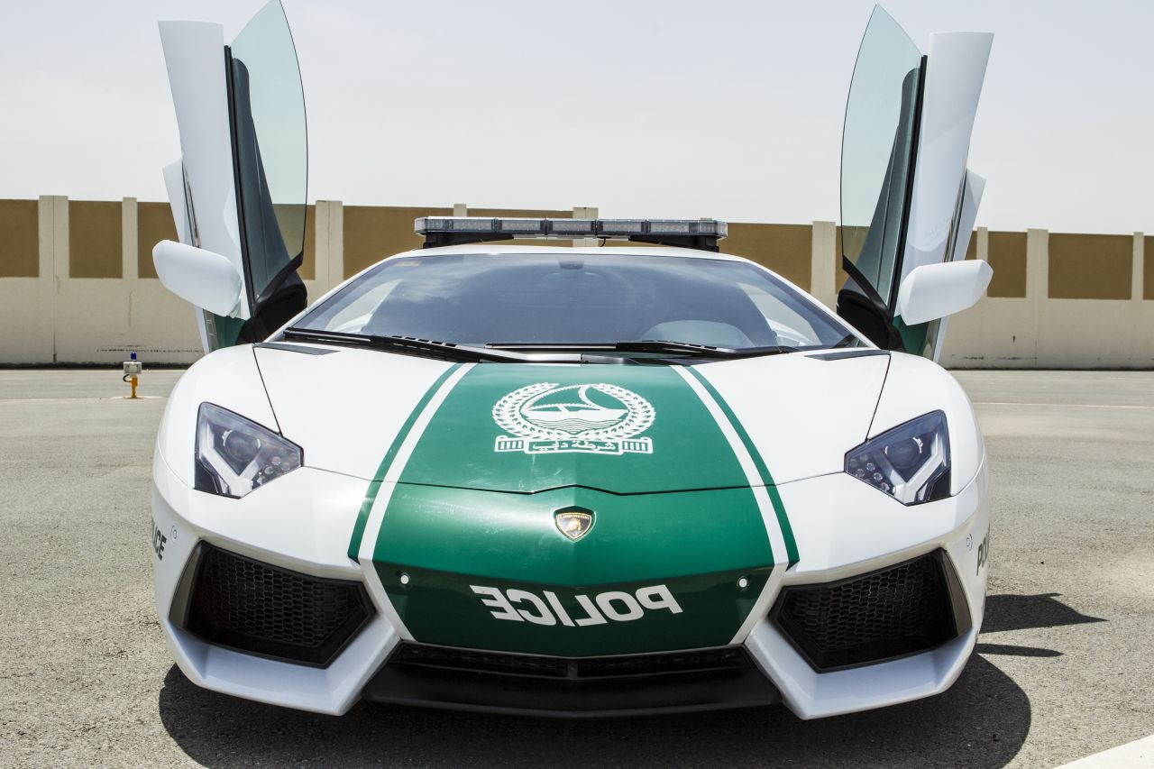 A Lamborghini Aventador is the latest addition to the Dubai Police fleet.