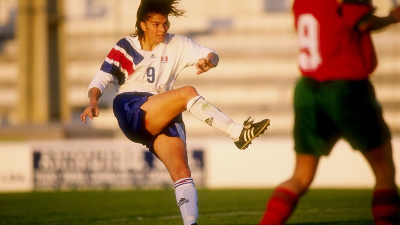 Long before she was one of the most recognizable figures in women's soccer, Mia Hamm was a youth soccer player in Texas and Virginia. After catching coach Anson Dorrance's eye, she was picked for the national team and in 1987 became the youngest American woman, at 15, to take the field for a World Cup. Before retiring in 2004, Hamm racked up four NCAA championships, two World Cup titles and two Olympic gold medals.