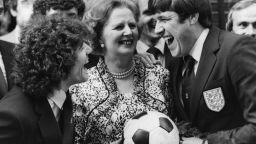 Margaret Thatcher's death has been met with an outpouring of tributes from around the world. But when it comes to the world of sport, there has been little love for the Iron Lady. Here she is pictured with the English national soccer team shortly after winning her first election in 1979.