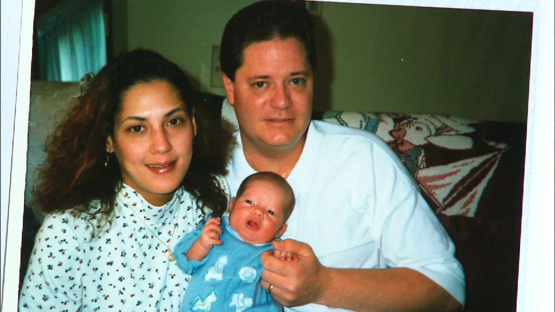 Adam Shannon was born in 1997. He was 4 years old when his dad last saw him. His mother, Nermeen, is at left.