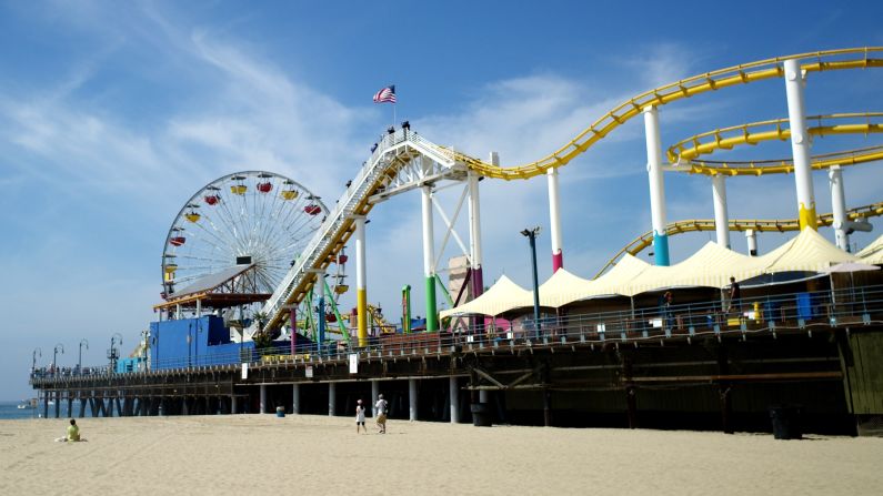 The Santa Monica Pier was built in 1909 as part of a sewage disposal system. The amusement park portion of the pier was built in 1916, and the sewage was phased out in the 1920s. It's all <a href="http://santamonicapier.org/visit/" target="_blank" target="_blank">fun and food</a> today.