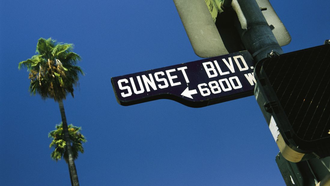 Drive down palm-lined Sunset Boulevard, a legendary Los Angeles thoroughfare immortalized in Billy Wilder's 1950 film of the same name.