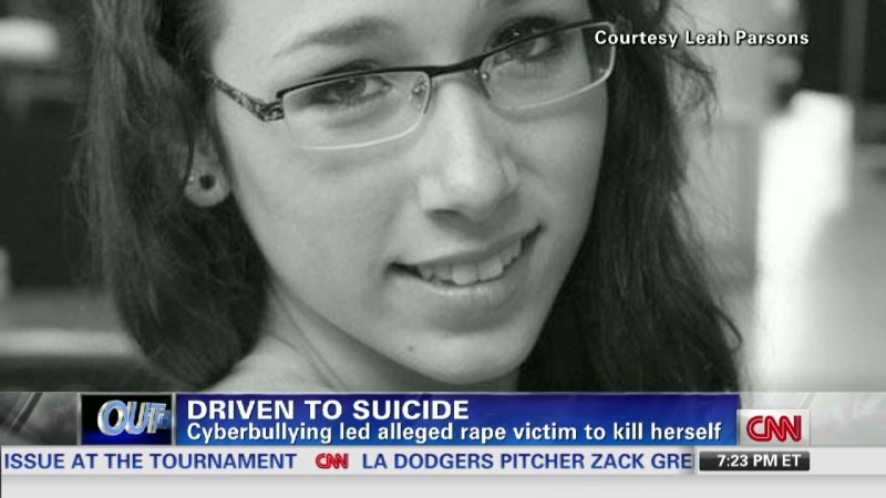 Claimed she was bullied about being raped by classmates