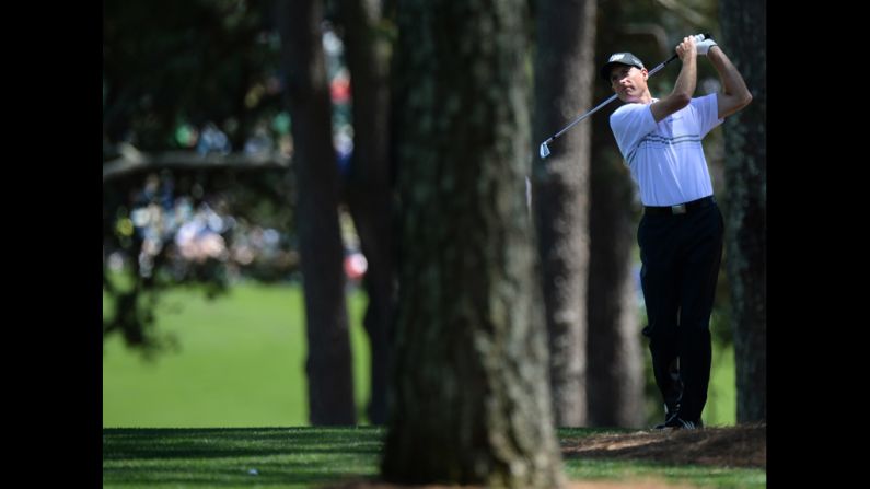 Jim Furyk of the United States plays during the third round.