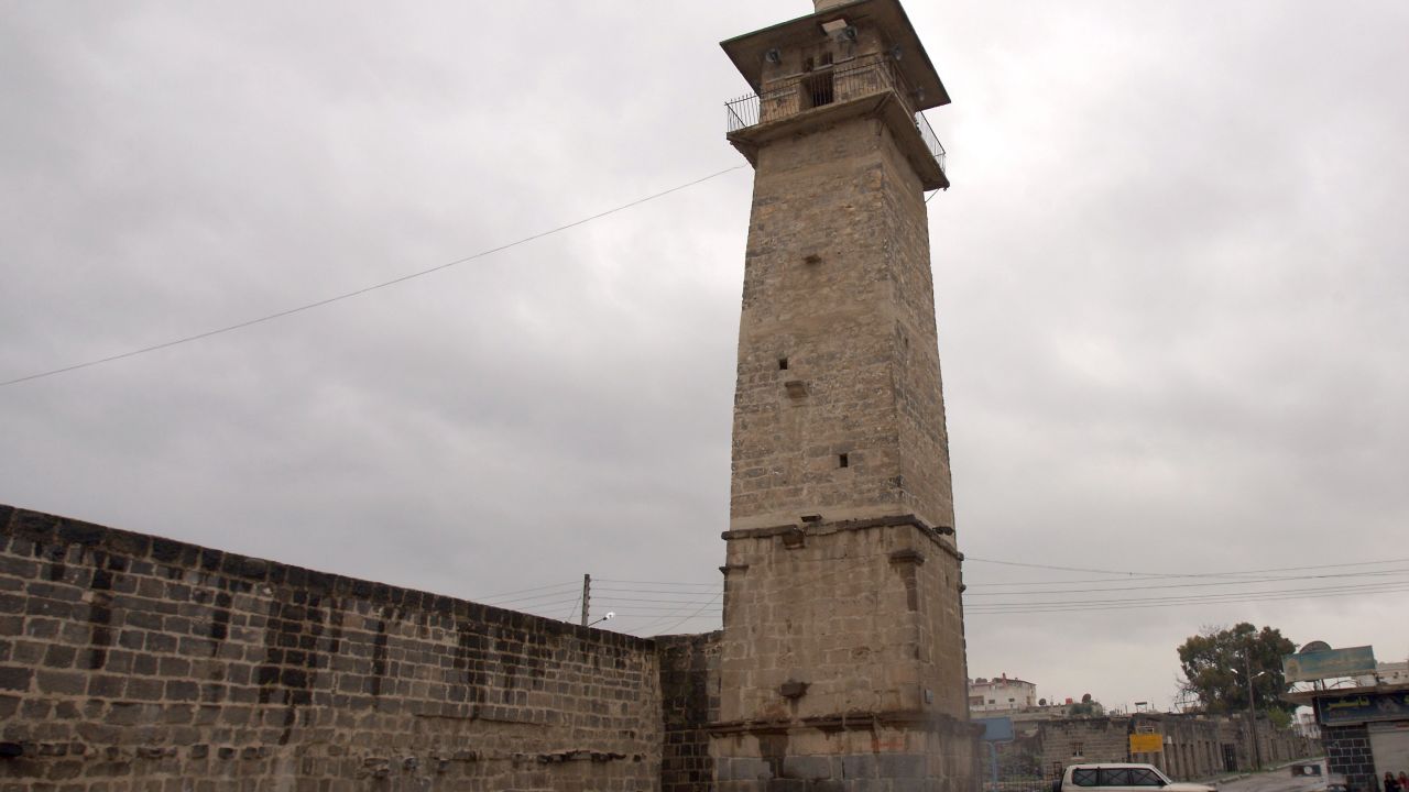 A file image taken in 2011 of the Omari mosque in the southern Syrian city of Daraa.