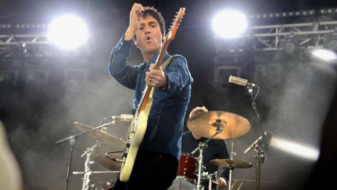 Johnny Marr performs onstage on April 12.