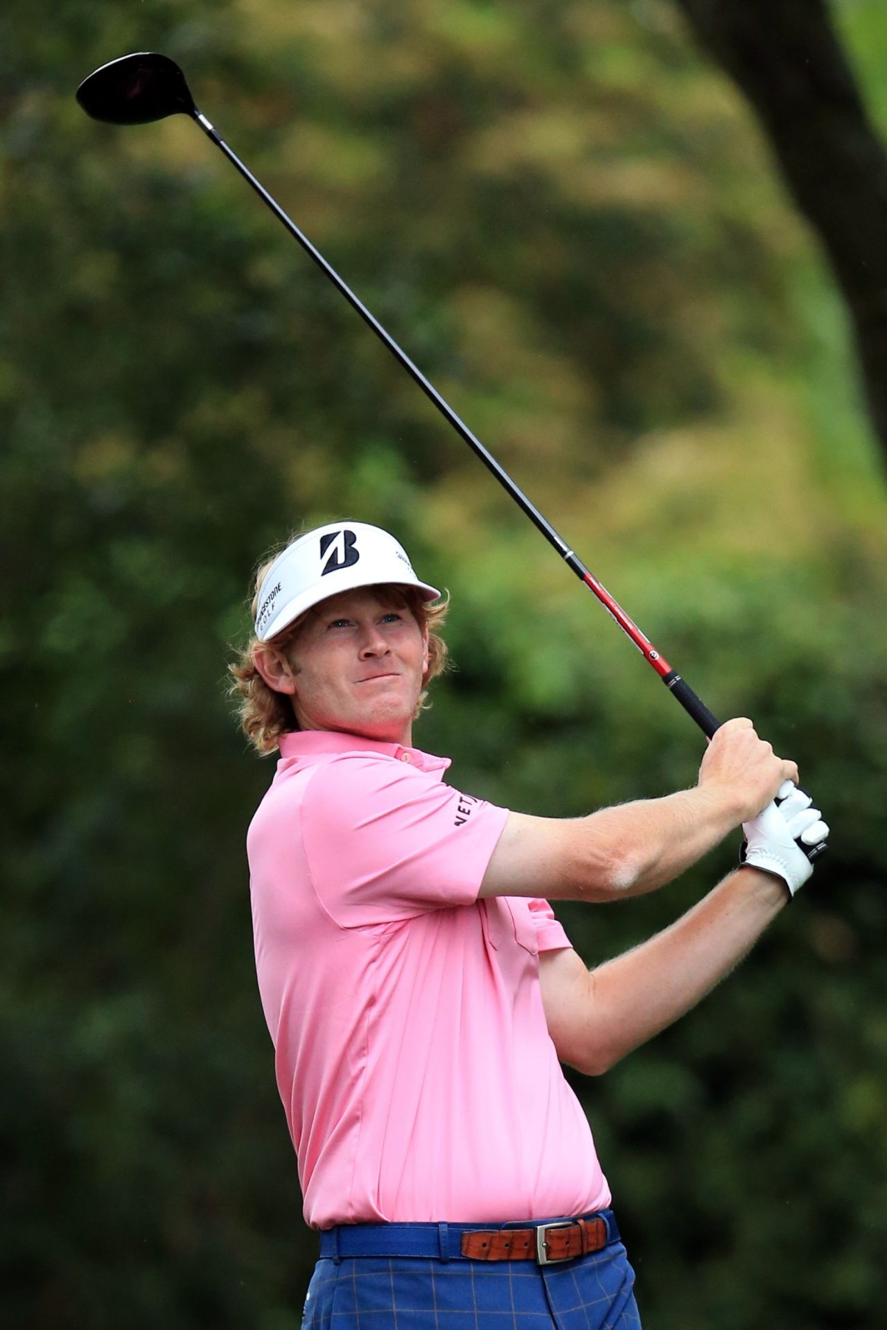 Brandt Snedeker of the U.S. tees off on the second hole.