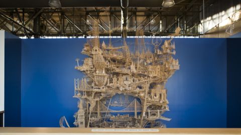 This sculpture, filled with San Francisco landmarks, took artist Scott Weaver 100,000 toothpicks and 35 years to create. 