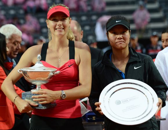 Sharapova defeated Li Na in last year's final of the Italian Open, the perfect buildup to the French Open. Sharapova and Li are the two highest-paid female athletes in the world and share the same agent. 