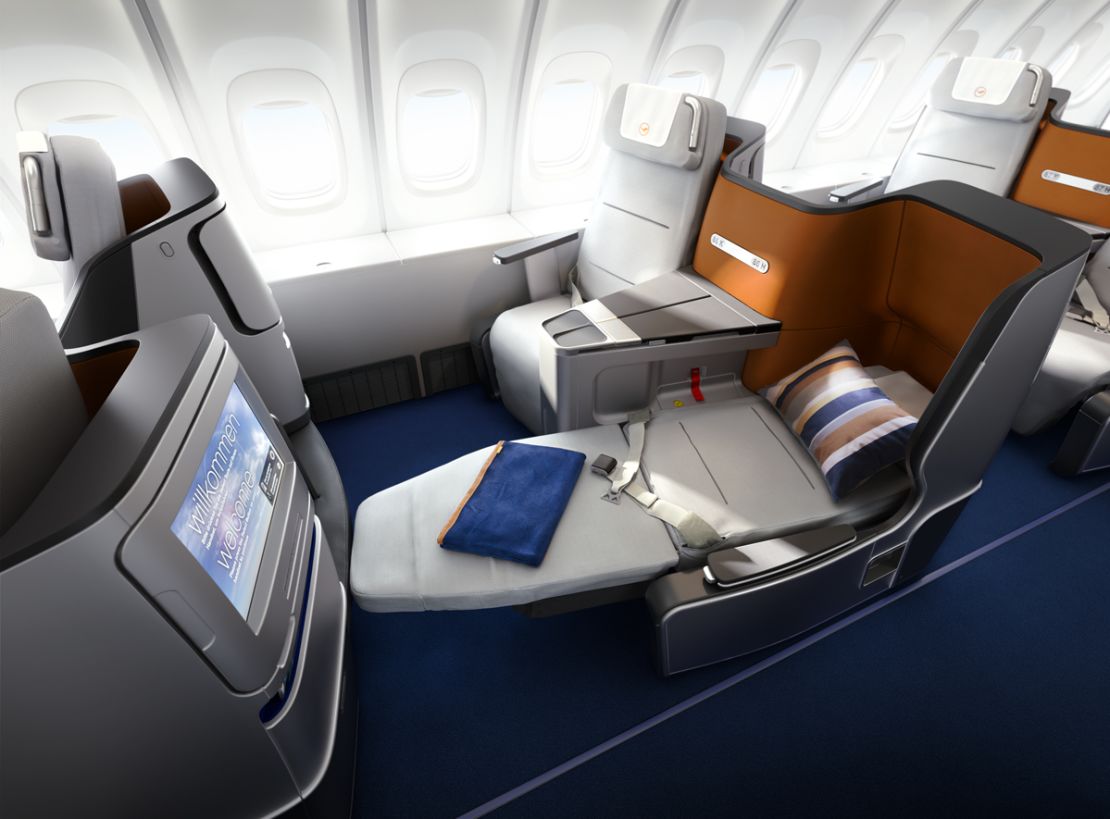 Lufthansa's new business class seating.