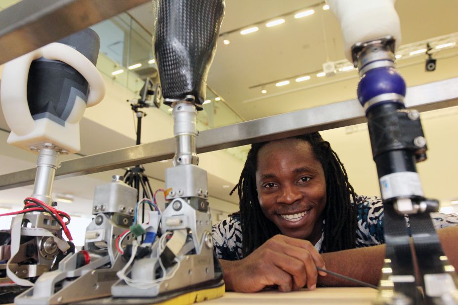 David Sengeh, 26, is a MIT MEDIA lab doctorate student working to enhance the lives of amputees by designing the perfect fit for every prosthetic socket.