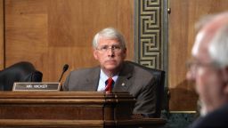 en. Roger Wicker (R-MS) (L) listens to testimony from Federal Emergency Management Agency (FEMA) Administrator Craig Fugate during a committee hearing on Capitol Hill June 9, 2011