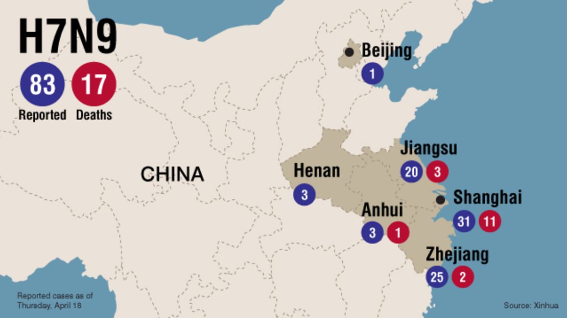 Map: Bird flu spread