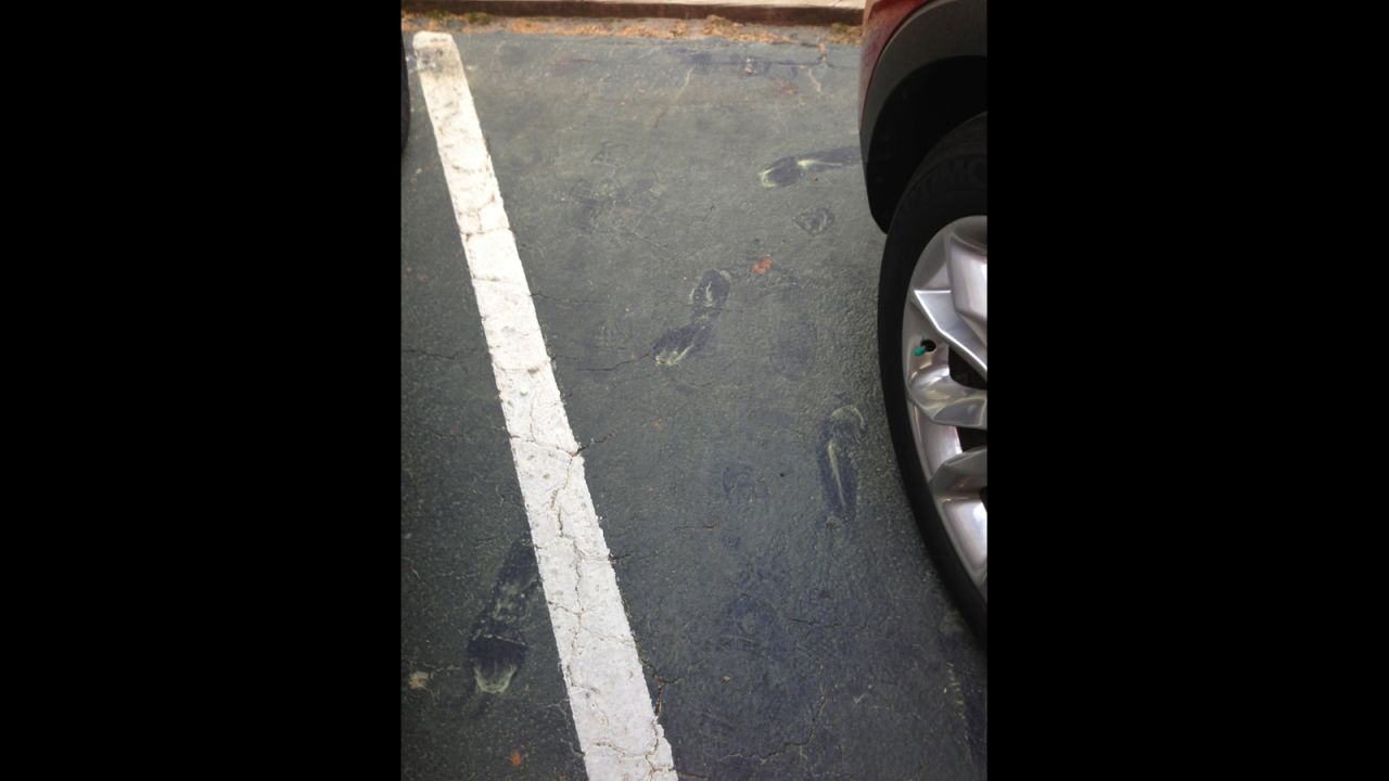 @cannonjw posted this photo on Twitter on April 11, writing, "Annual rite of passage in the South in the spring ... pollen so thick you can see the footprints in it." He took the photo outside in Roswell, Georgia.