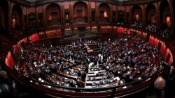 ROME, ITALY - APRIL 18: Parliament convenes to vote for President of Republic on April 18, 2013 in Rome, Italy. More than 1,000 politicians are due to gather in the lower house of parliament to vote in a successor for Giorgio Napolitano. (Photo by Franco Origlia/Getty Images)