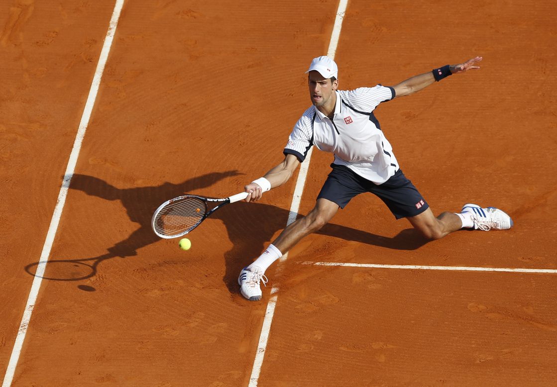 World No. 1 Novak Djokovic, beaten by Nadal in last year's final, was again forced to test his injured ankle as he came from behind to beat Argentina's clay specialist Juan Monaco in three sets.