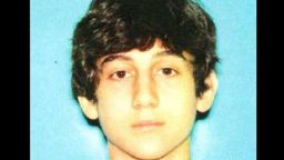 One Boston Marathon bombing suspect is identified as 
19- year-old Dzhokhar Tsarnaev of Cambridge, Massachusetts. the latest photograph of the suspect was released by the Boston Police Department on Friday, April 19, 2013.
