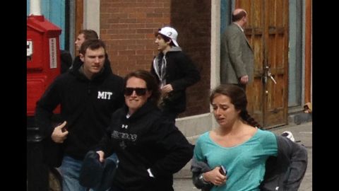 The man identified as Dzhokhar Tsarnaev appears in a tighter crop of Green's photo. Green submitted the photo to the FBI, <a href="http://piersmorgan.blogs.cnn.com/2013/04/19/david-green-on-his-likely-photo-of-suspect-2-i-took-one-picture-and-that-was-the-picture/">he told CNN's Piers Morgan in an interview.</a>
