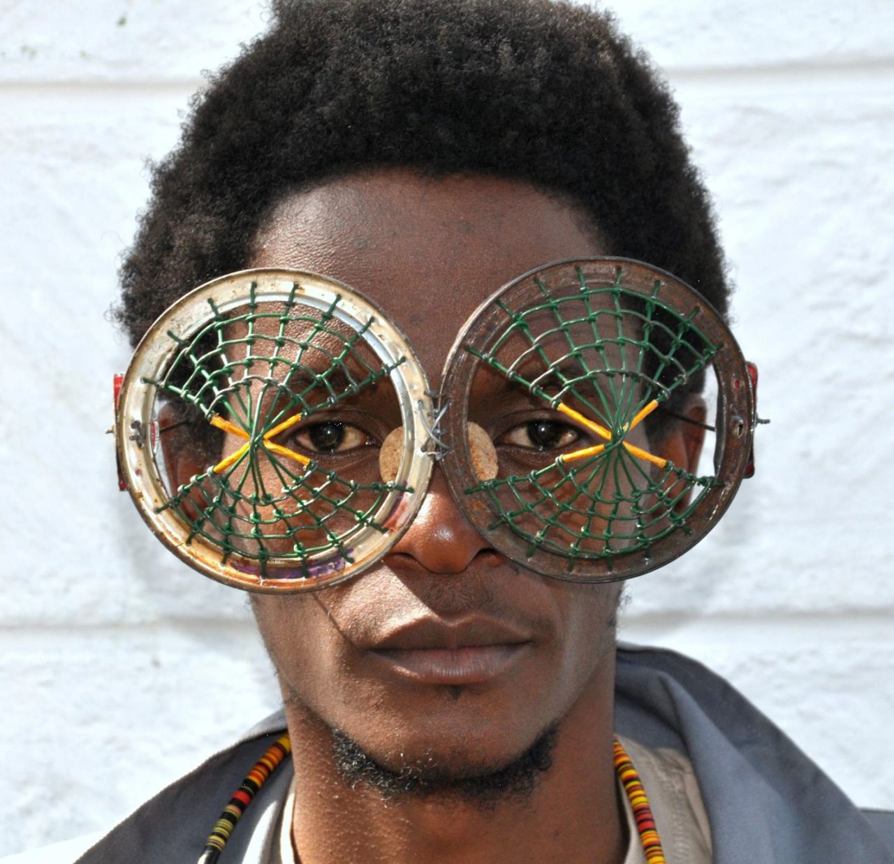 "I don't see trash as waste," says the soft-spoken artist. "I just see the trash as a chance for creativity."