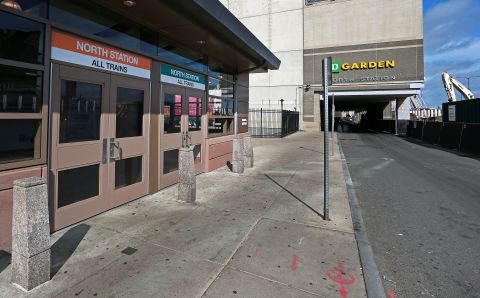 The area around the North Station next to the TD Garden
