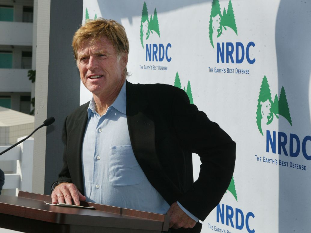 Actor Robert Redford <a href="http://www.time.com/time/specials/2007/article/0,28804,1663317_1663319_1669890,00.html" target="_blank" target="_blank">made the environment his cause</a> decades ago, whether it was Alaskan wildlife refuges or climate change. For his commitment, Redford was honored with the Walden Woods Project's 2014 Global Environmental Leadership Award on September 15. Here, Redford speaks at the opening of the Natural Resources Defense Council building in Santa Monica, California, in 2003. It's named the Robert Redford Building. Redford is just one of many celebs who've taken a stand or taken a chance to change the way we power the planet.