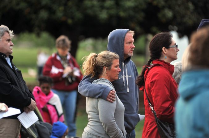 Huntsville, Alabama, residents hold a prayer vigil on April 19, 2013.