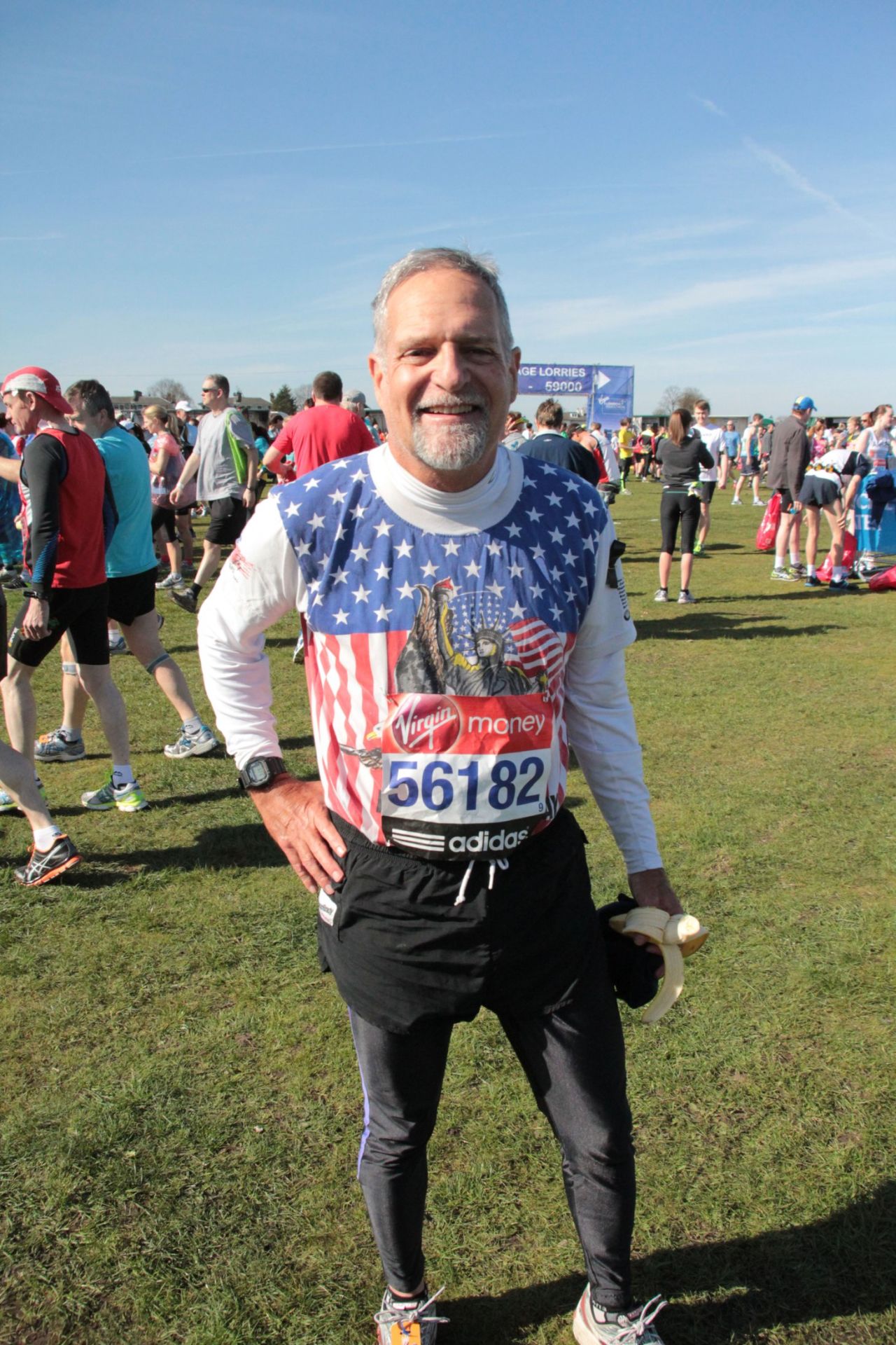Bill Higgins, 62 from California is a seasoned marathon runner having competed in 84 races. He told CNN: "I've run Boston three times and (the Boston terror attack) really hit home. It's a thrill and an honor to be here."