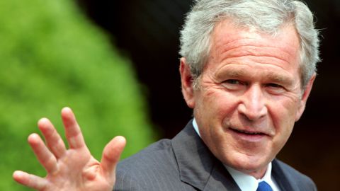 U.S. President George W. Bush waves as he departs the White House June 8, 2006 for Camp David, the presidential retreat.