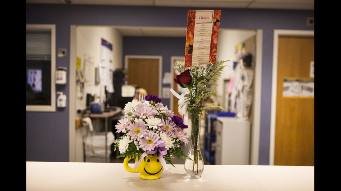 Flowers were delivered for patients at the Tufts Medical Center intensive care unit.