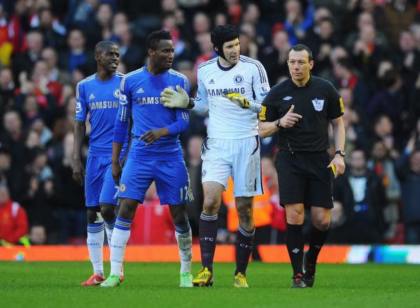 The Chelsea players were furious that Suarez was still on the pitch after his bite on Ivanovic. 