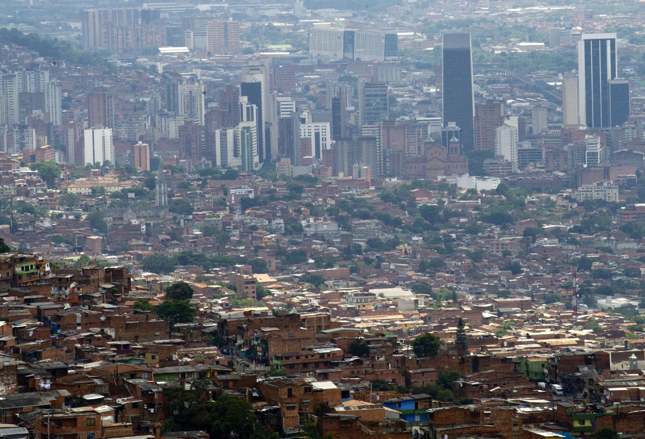 A general view shows Medellin from above in March 2013.