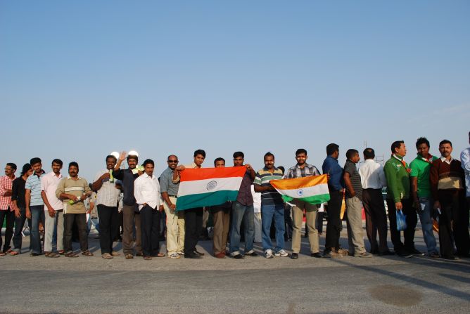 Thousands of Indian workers were given the day off by their employers and given free tickets to watch India play at the tournament, even though most were ardent cricket fans. Many spoke of their relief at working in Doha, rather than any of the other Gulf cities near by. 