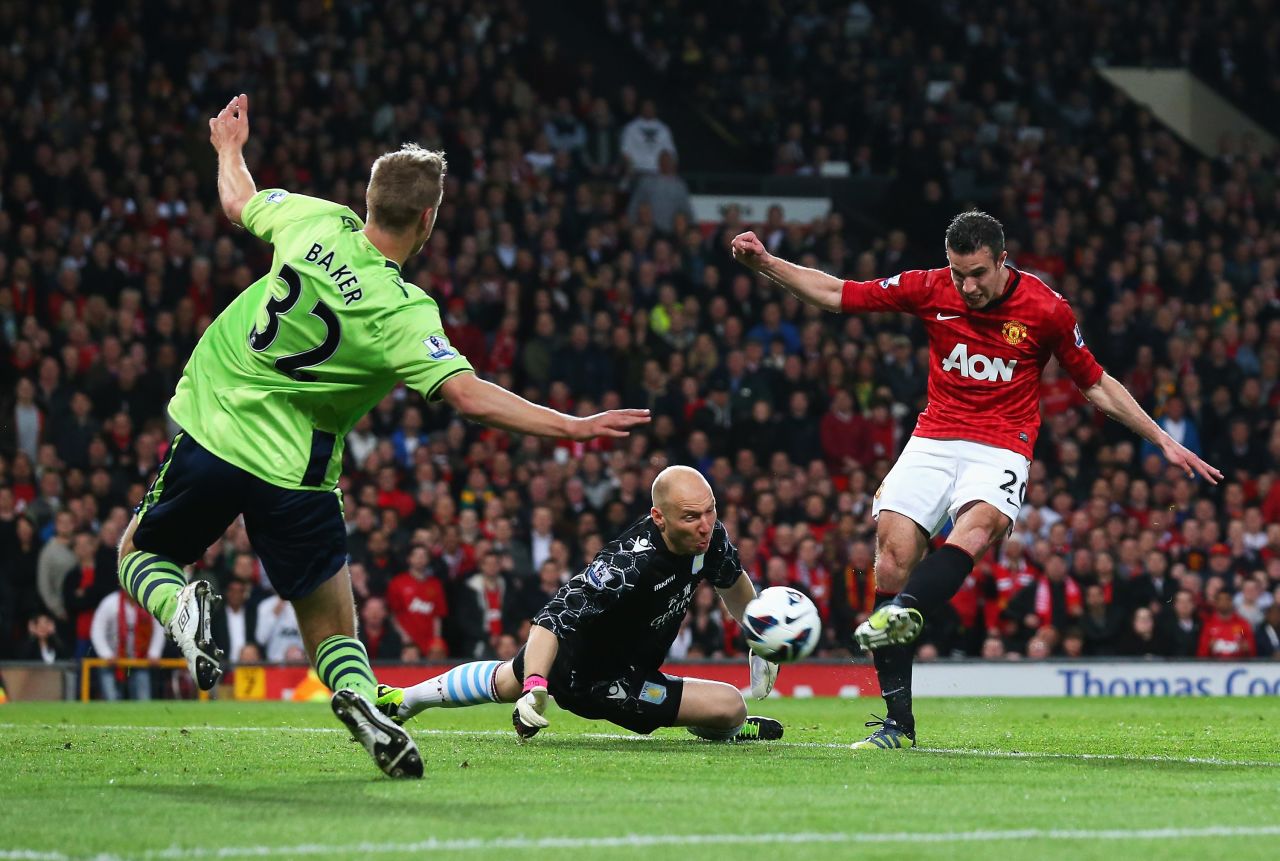 The 39-year-old Giggs was also involved in the third goal as Van Persie  netted for the 24th time in the Premier League this season to seal United's 20th English championship.