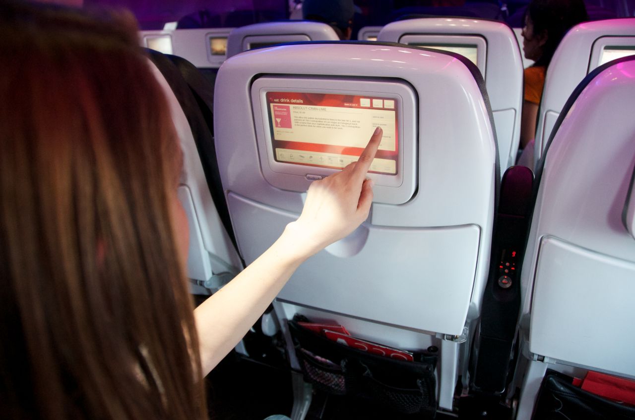 Virgin's in-flight entertainment system now doubles as Cupid.