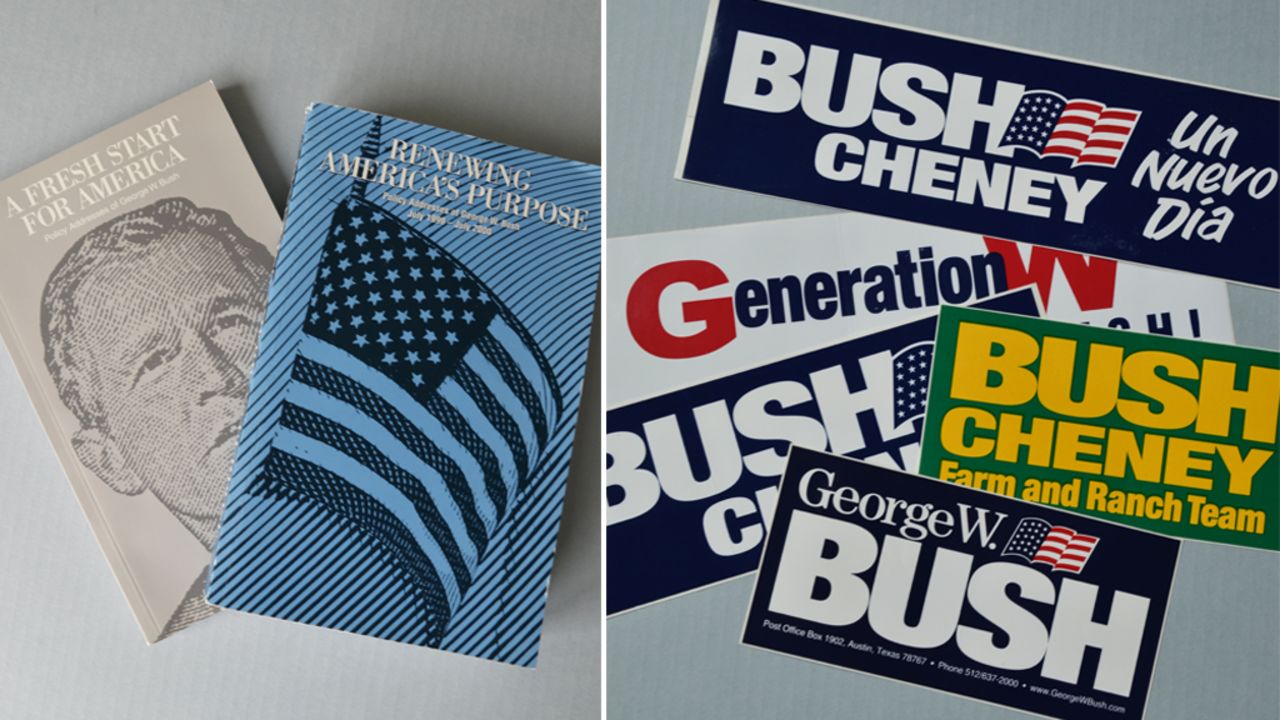Books and bumper stickers.