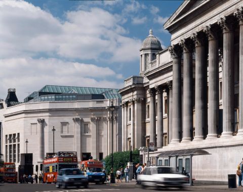 The Sainsbury Wing at London's National Gallery was built on the last open space in Trafalgar Square. 