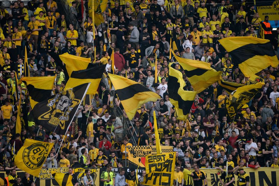 Borussia Dortmund fans are famed across the globe for their flags, banners and chants. Their team, which last won the competition in 1997, defeated Malaga in dramatic fashion in the quarterfinals to make it through to the last four.