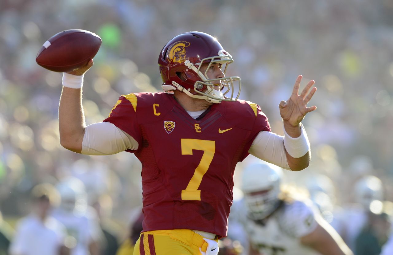  Every year the NFL's 32 teams get to pick, in reverse order according to the previous year's standings, the top college talent. USC Trojans quarterback Matt Barkley is one of the most highly-rated for 2013. <a href="http://www.nfl.com/draft/2013" target="_blank" target="_blank">Follow the draft live here.</a>