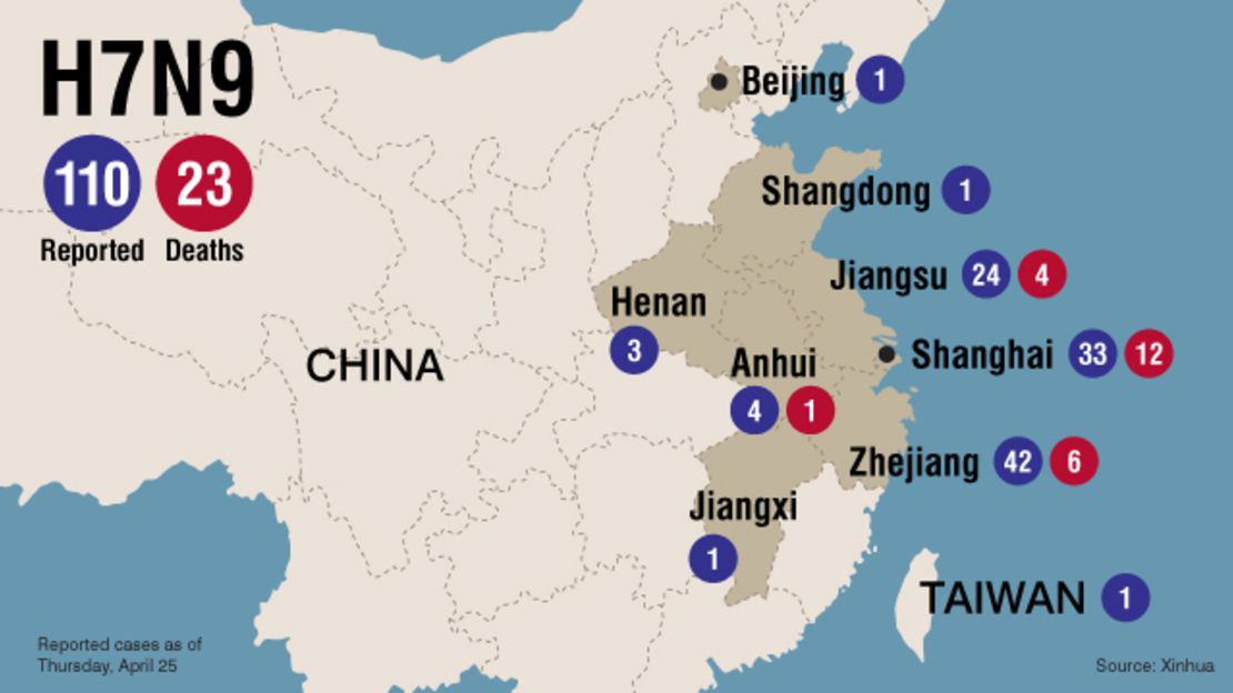 Map: Bird flu spread