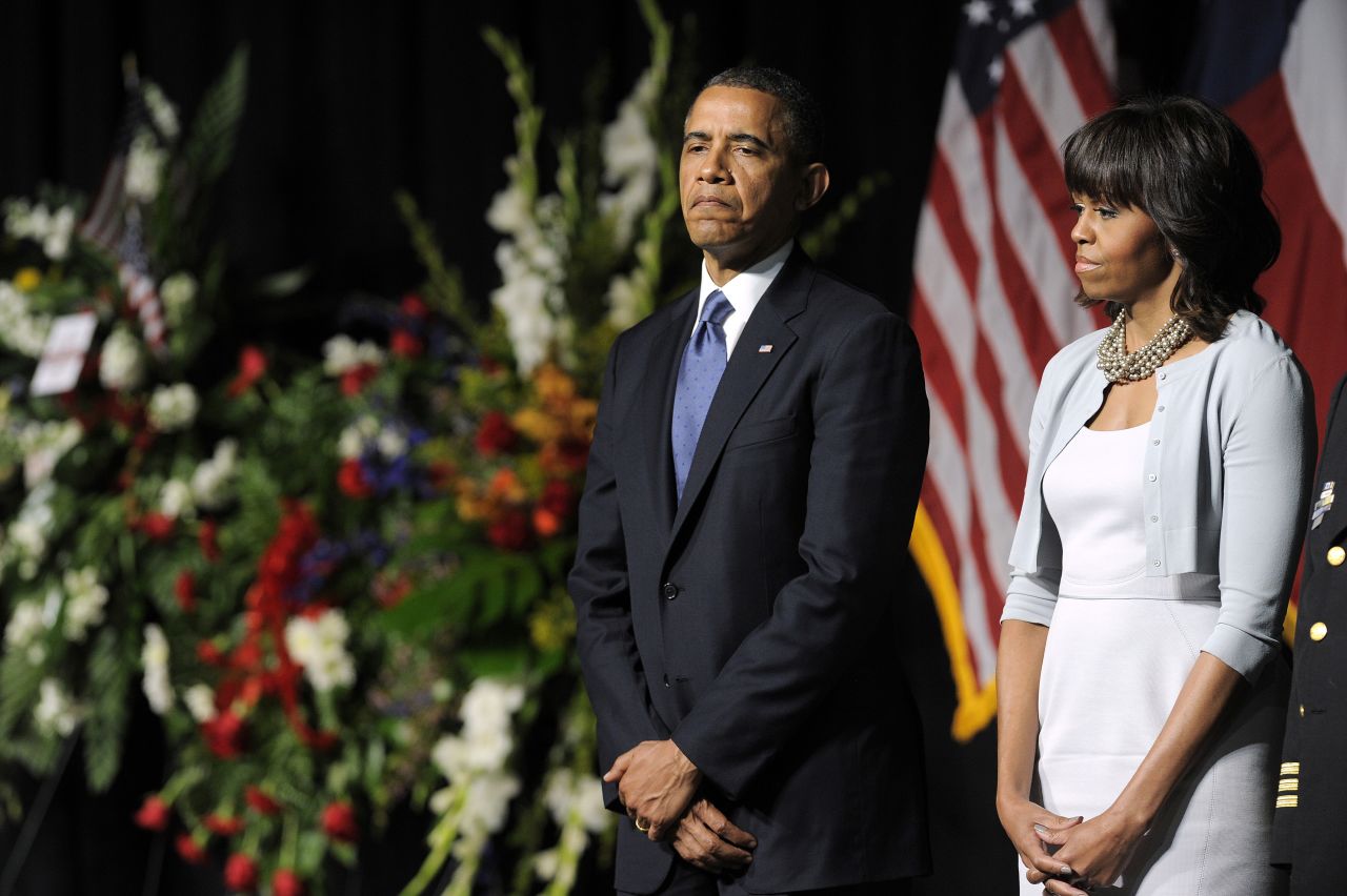 Obama attends a memorial service at Baylor University in Waco, Texas, in April 2013. Fourteen people, nearly all first responders, died in an explosion at the West Fertilizer Co.