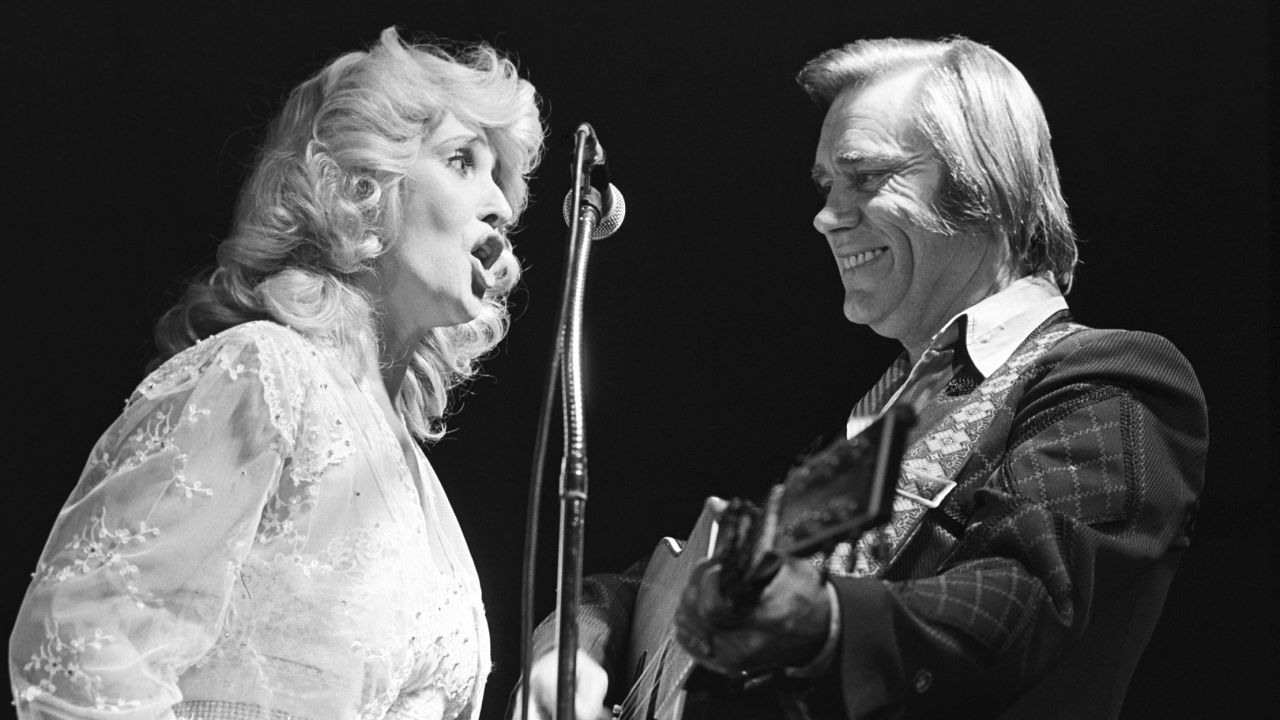 Country singer Tammy Wynette and Jones perform at Countryside Opry in Chicago in October 1980. Wynette and Jones were once married. 