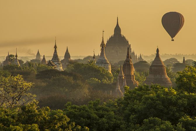 <strong>Bagan, Myanmar: </strong>Long hidden from international view by Myanmar's military government, the treasures of Bagan -- an 11th-century complex of more than 2,000 Buddhist temples -- is built along the Irrawaddy River. 