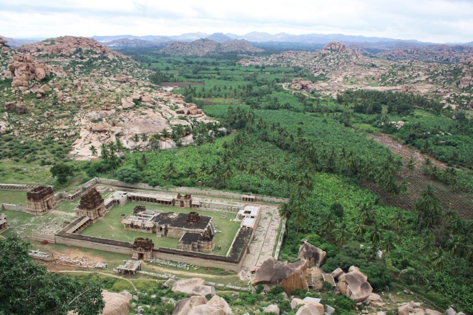 Located between emerald banana plantations in eastern Karnataka, the enormous group of monuments that comprise the former capital of the last great Hindu kingdom of Vijayanagara date to the 14th century.