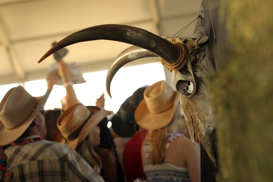 Fans enjoy the atmosphere at the Stagecoach California's Country Music Festival on April 26, 2013 in Indio, California.