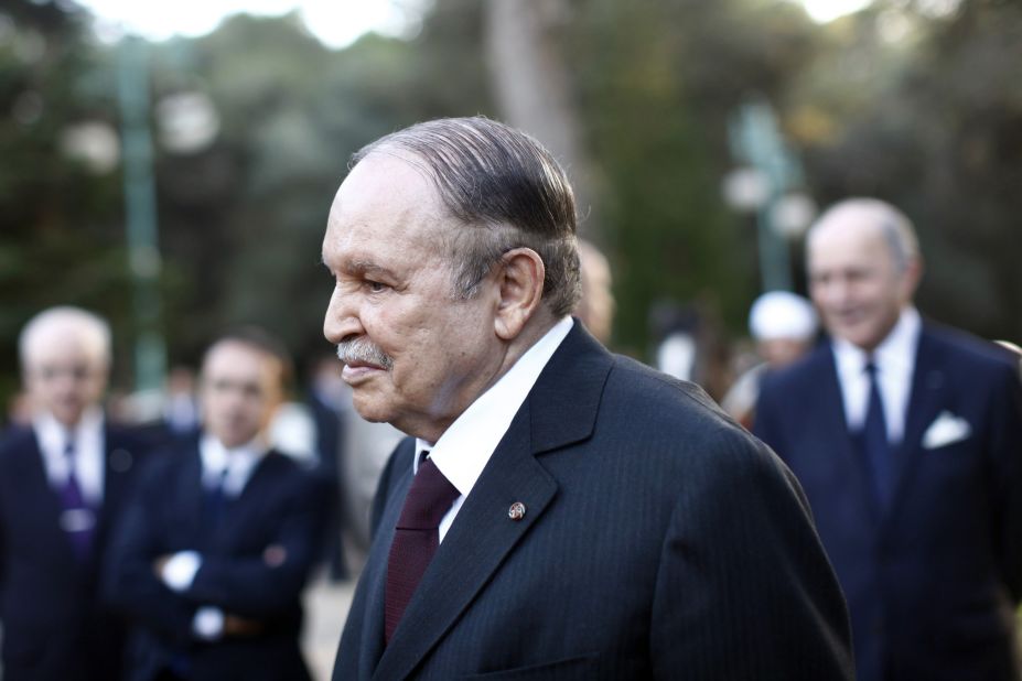 Algeria's President Abdelaziz Bouteflika is 81. Having been in his position since 1999, he is currently in his fourth term. He also served a long tenure as Minister of Foreign Affairs from 1963 to 1979.