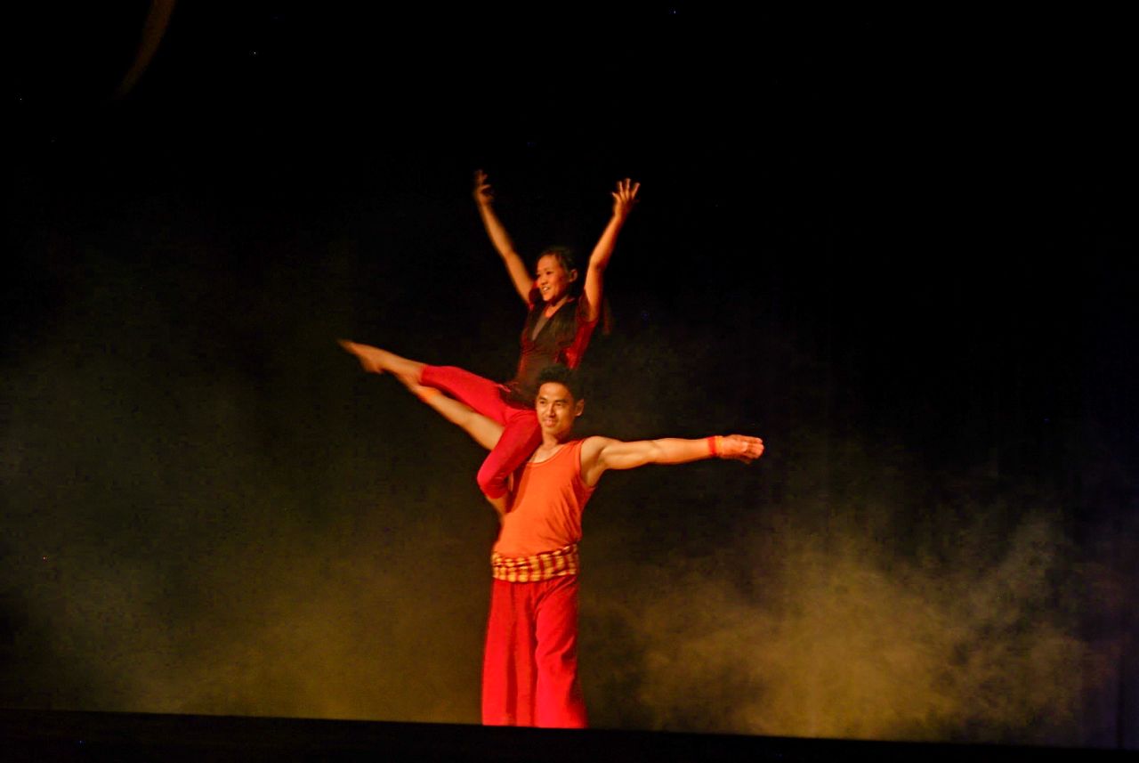 Limbu is also a national gold medalist gymnast, but he wants to make circus his career. Circus Kathmandu's latest production "Swagatam" explores human trafficking.
