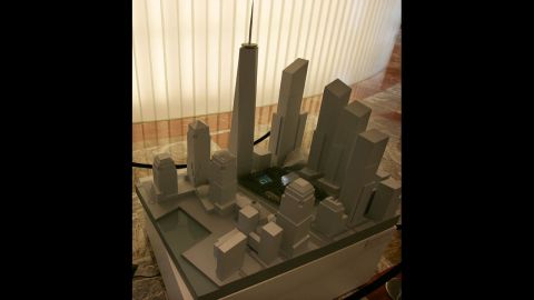 The site model of lower Manhattan with the Freedom Tower as designed by David Childs was on display at the Winter Garden on September 6, 2006, in New York.